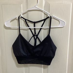 ALO mesh criss cross bra top size small black
